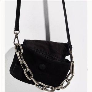 FREE PEOPLE leather chain crossbody bag